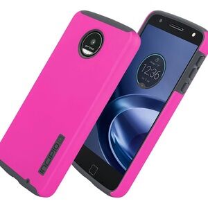 INCIPIO M4De Moto Z Force Droid Edition Hot Pink and Gray Phone Case